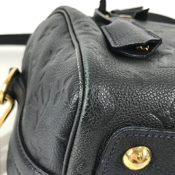 LOUIS VUITTON Navy Monogram Leather Shoulder Bag - Picture 7 of 16